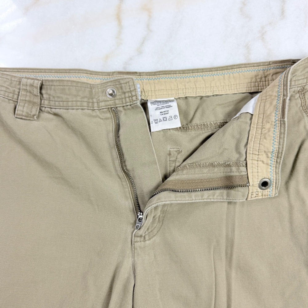 Columbia Omni-Shield Khaki Tan Cotton Canvas Cargo Pants Mens 38x29 AM8564